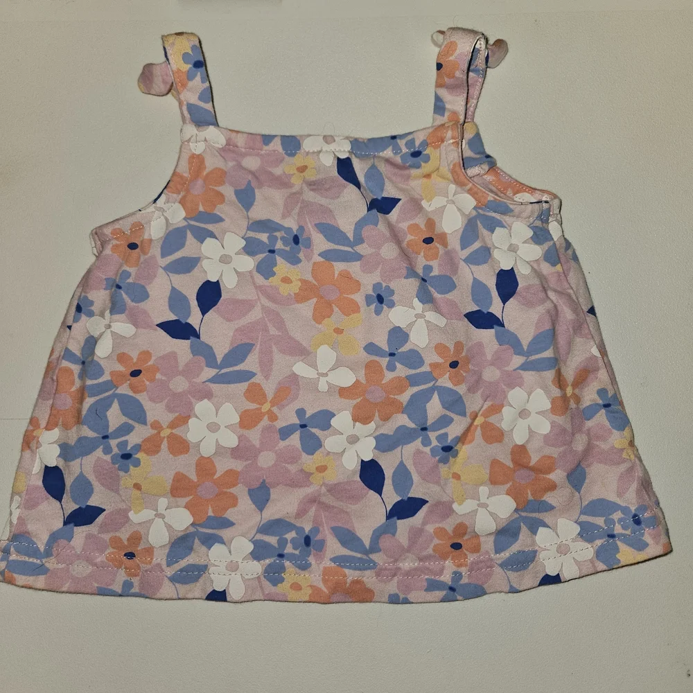 Carter's Floral Diaper Cover Set with Pink and Blue Infants Sz 6m